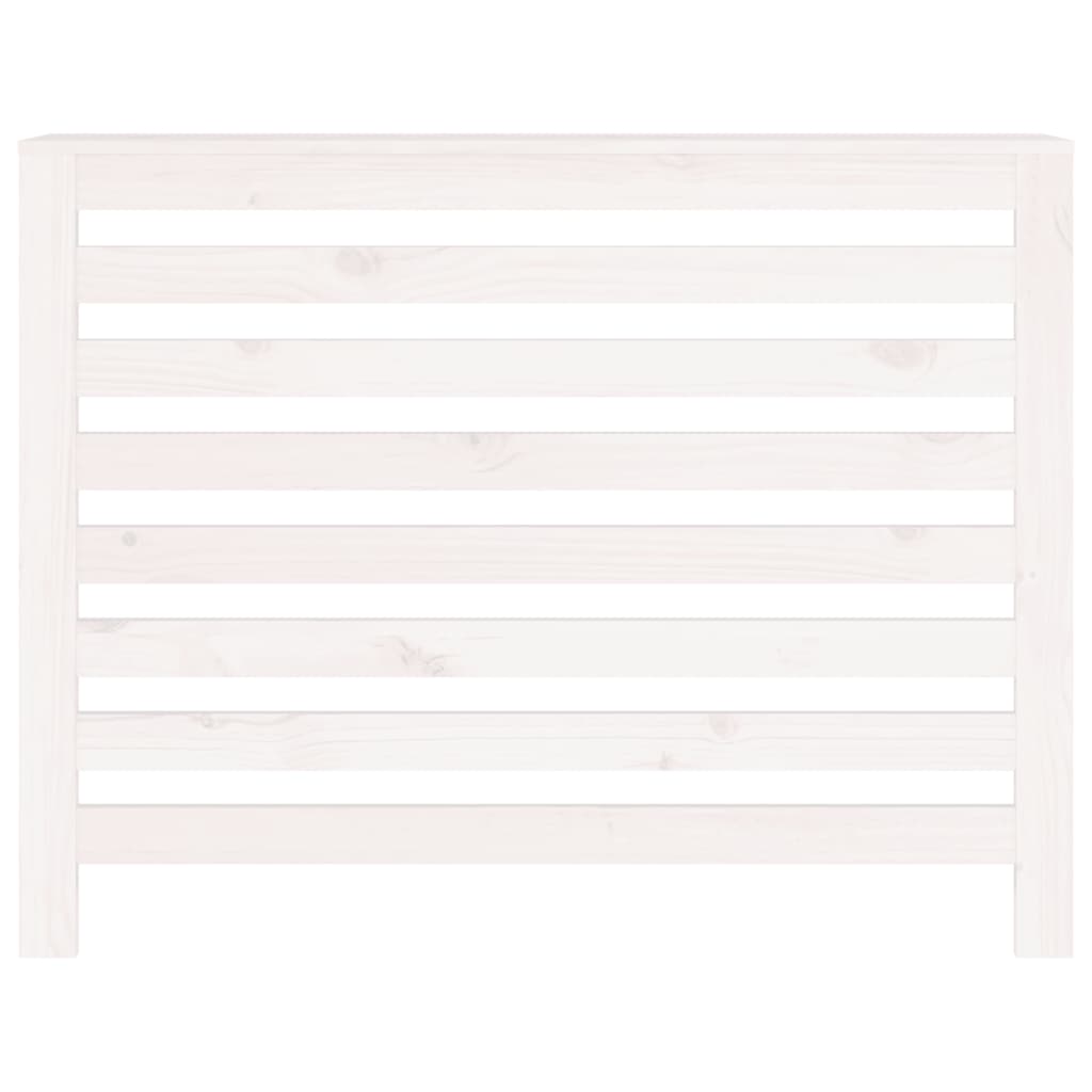 Cache-radiateur Blanc 108,5x19x84 cm Bois massif de pin