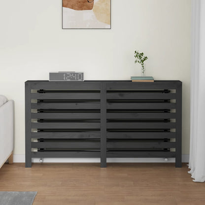 Cache-radiateur Gris 169x19x84 cm Bois massif de pin
