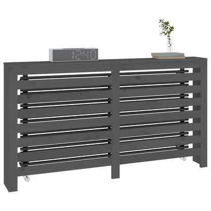 Cache-radiateur Gris 169x19x84 cm Bois massif de pin