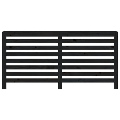 Cache-radiateur Noir 169x19x84 cm Bois massif de pin