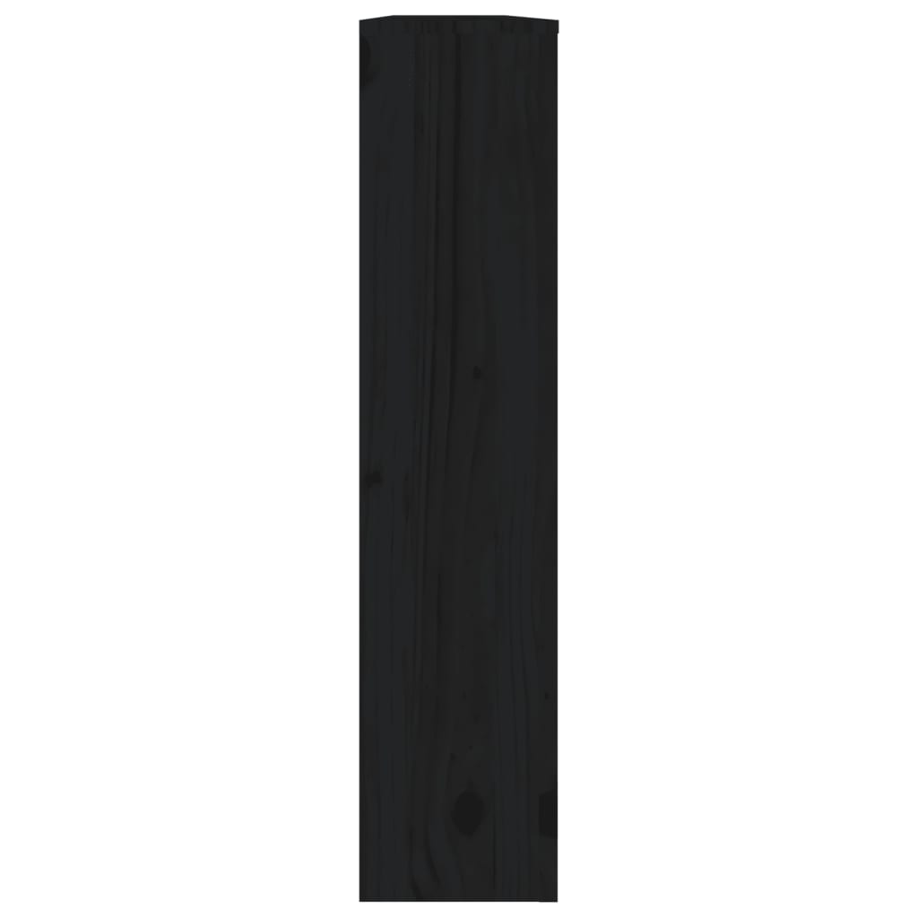 Cache-radiateur Noir 169x19x84 cm Bois massif de pin