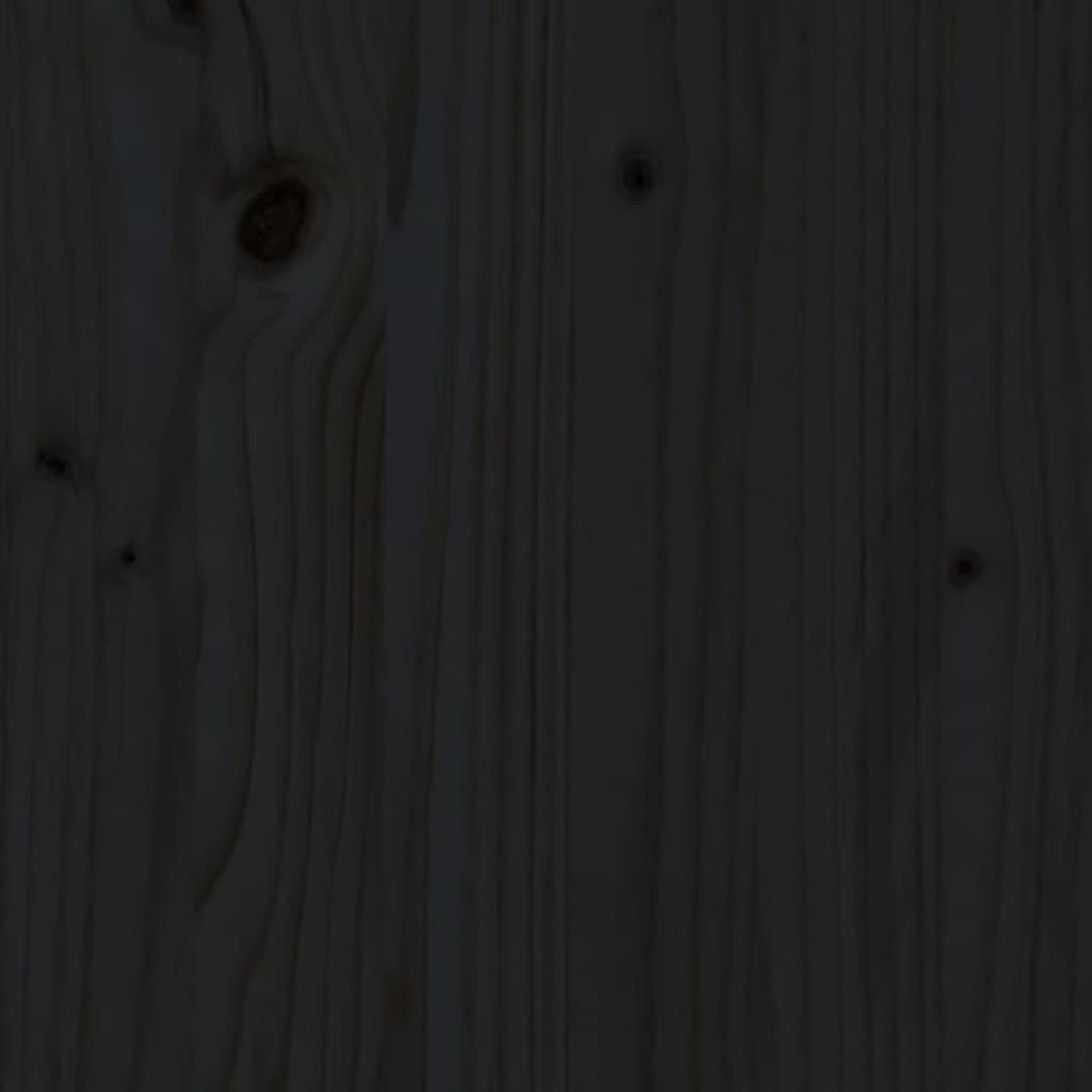 Cache-radiateur Noir 169x19x84 cm Bois massif de pin