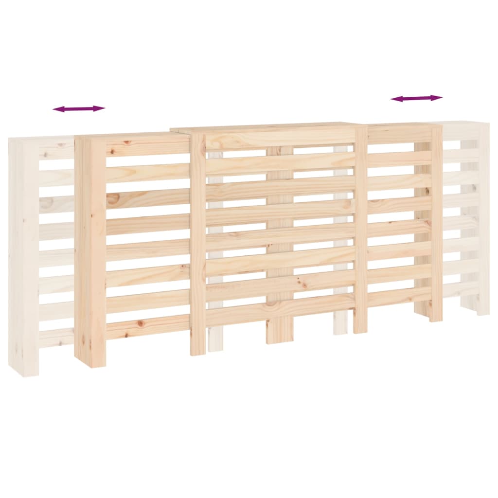 Cache-radiateur 210x21x85 cm Bois massif de pin