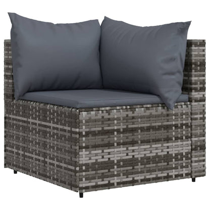Muebles de jardín de 4 PC con cojines de resina trenzada