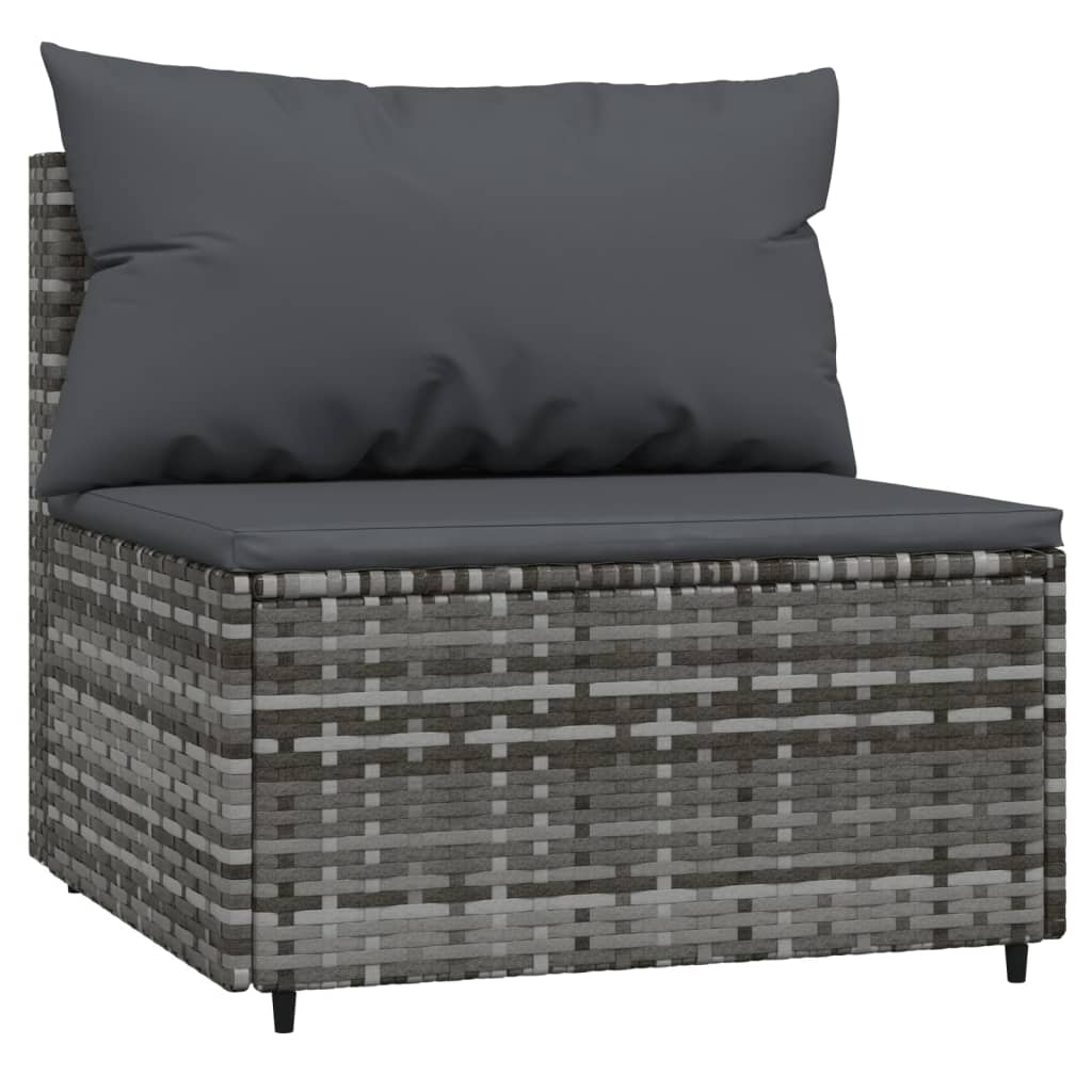 Muebles de jardín de 4 PC con cojines de resina trenzada