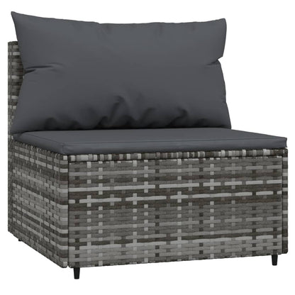 Muebles de jardín de 4 PC con cojines de resina trenzada