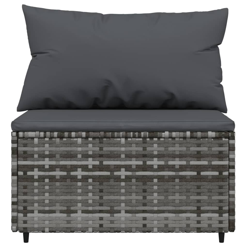 Muebles de jardín de 4 PC con cojines de resina trenzada