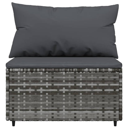 Muebles de jardín de 4 PC con cojines de resina trenzada