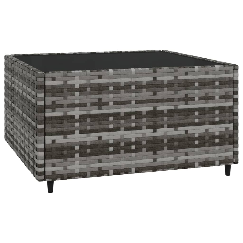 Muebles de jardín de 4 PC con cojines de resina trenzada