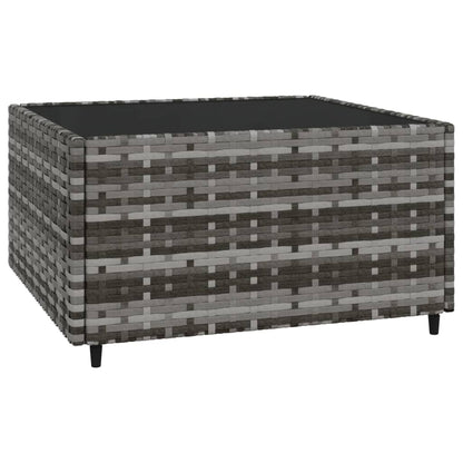 Muebles de jardín de 4 PC con cojines de resina trenzada