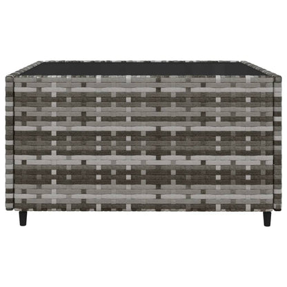 Muebles de jardín de 4 PC con cojines de resina trenzada