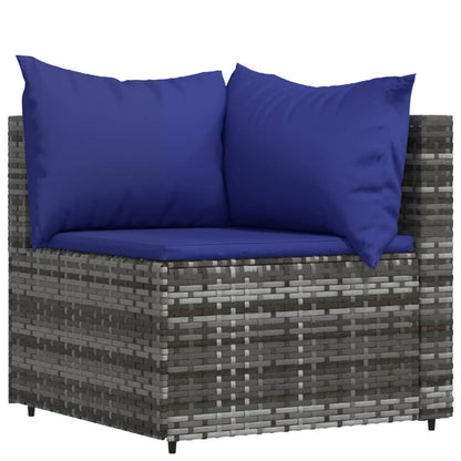 Muebles de jardín de 4 PC con cojines de resina trenzada