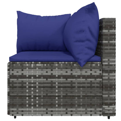 Muebles de jardín de 4 PC con cojines de resina trenzada