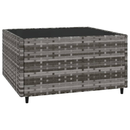 Muebles de jardín de 4 PC con cojines de resina trenzada