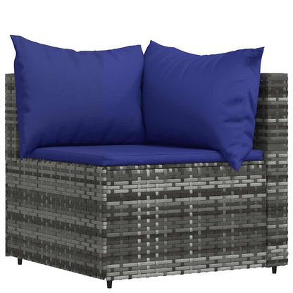 Muebles de jardín de 4 PC con cojines de resina trenzada