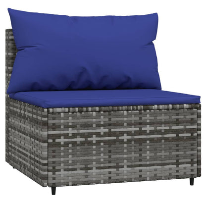 Muebles de jardín de 4 PC con cojines de resina trenzada