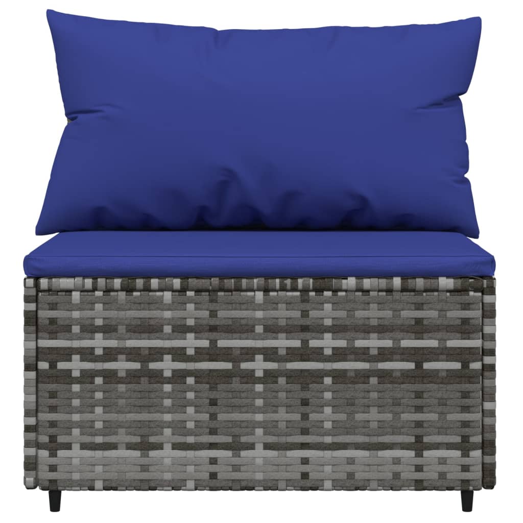 Muebles de jardín de 4 PC con cojines de resina trenzada