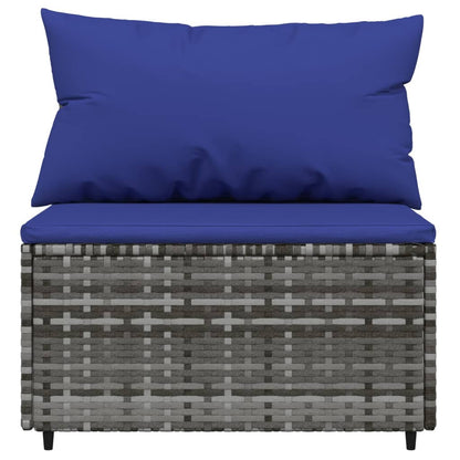 Muebles de jardín de 4 PC con cojines de resina trenzada