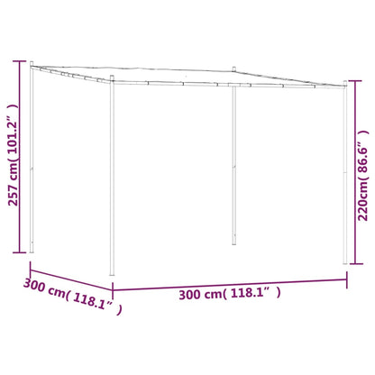 3x3 m white belvedere 180 g/m² Fabric and steel