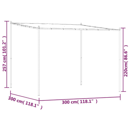 3x3 m 180 g/m² beige belvedere tela y acero
