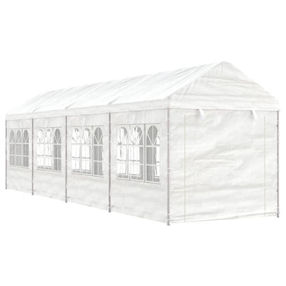 Belvedere with white roof 8.92x2,28x2,69 m polyethylene