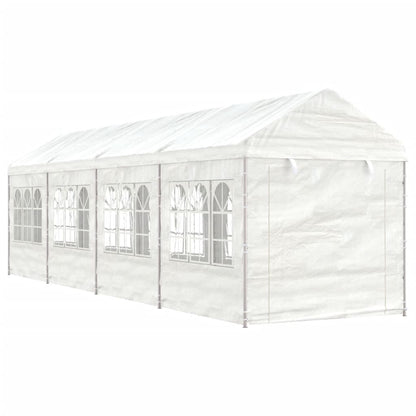 Belvedere with white roof 8.92x2,28x2,69 m polyethylene