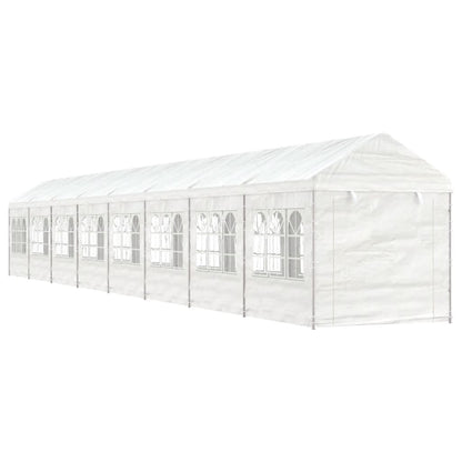 Belvedere with white roof 17.84x2,28x2,69 m polyethylene