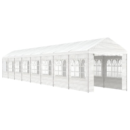 Belvedere with white roof 17.84x2,28x2,69 m polyethylene