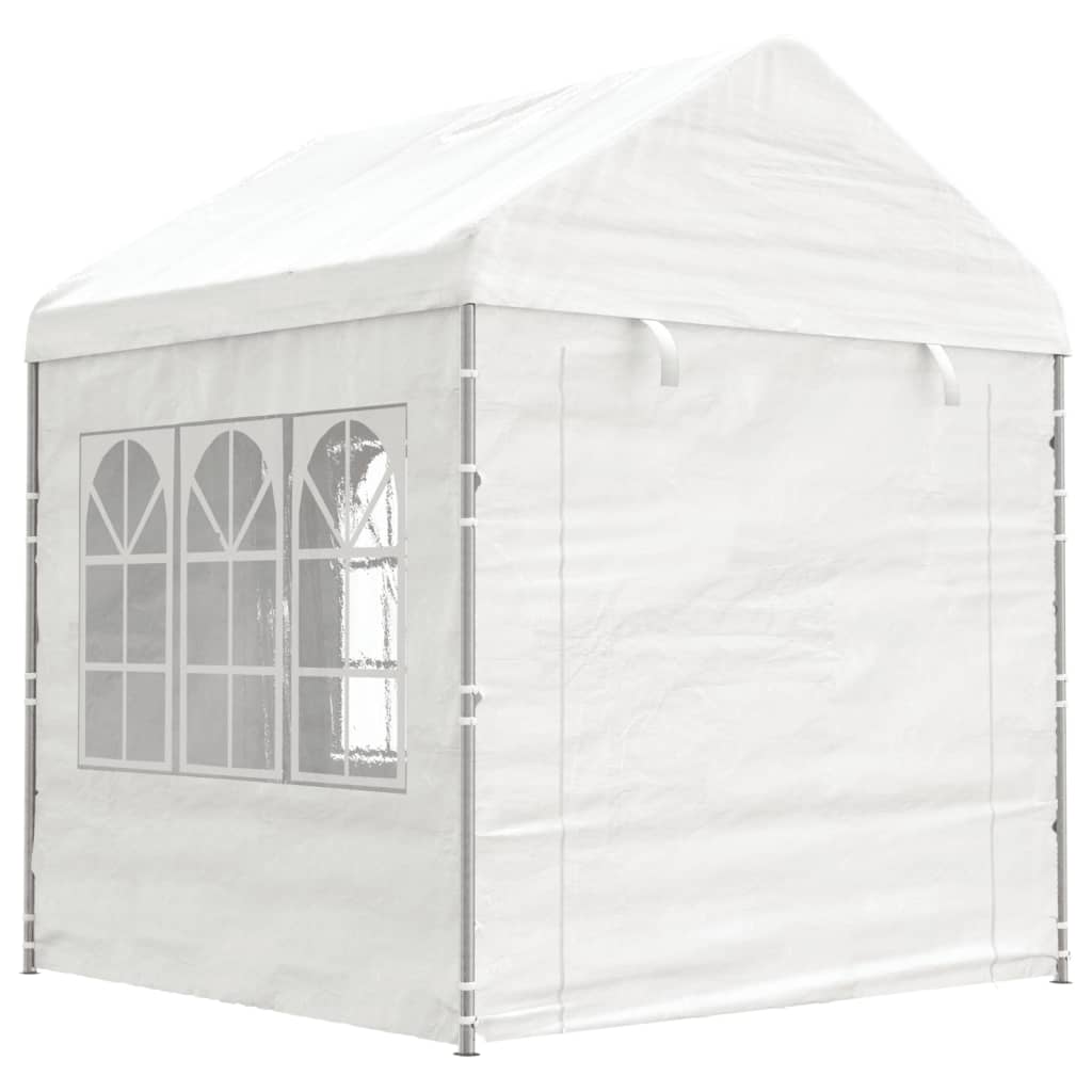 Belvedere with white roof 17.84x2,28x2,69 m polyethylene