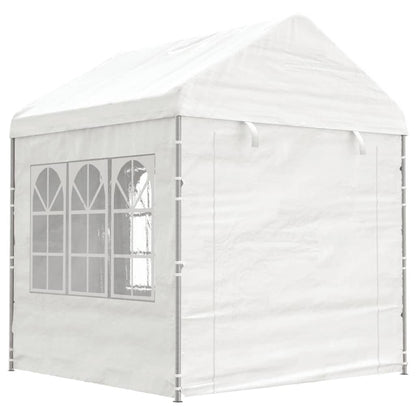Belvedere with white roof 17.84x2,28x2,69 m polyethylene