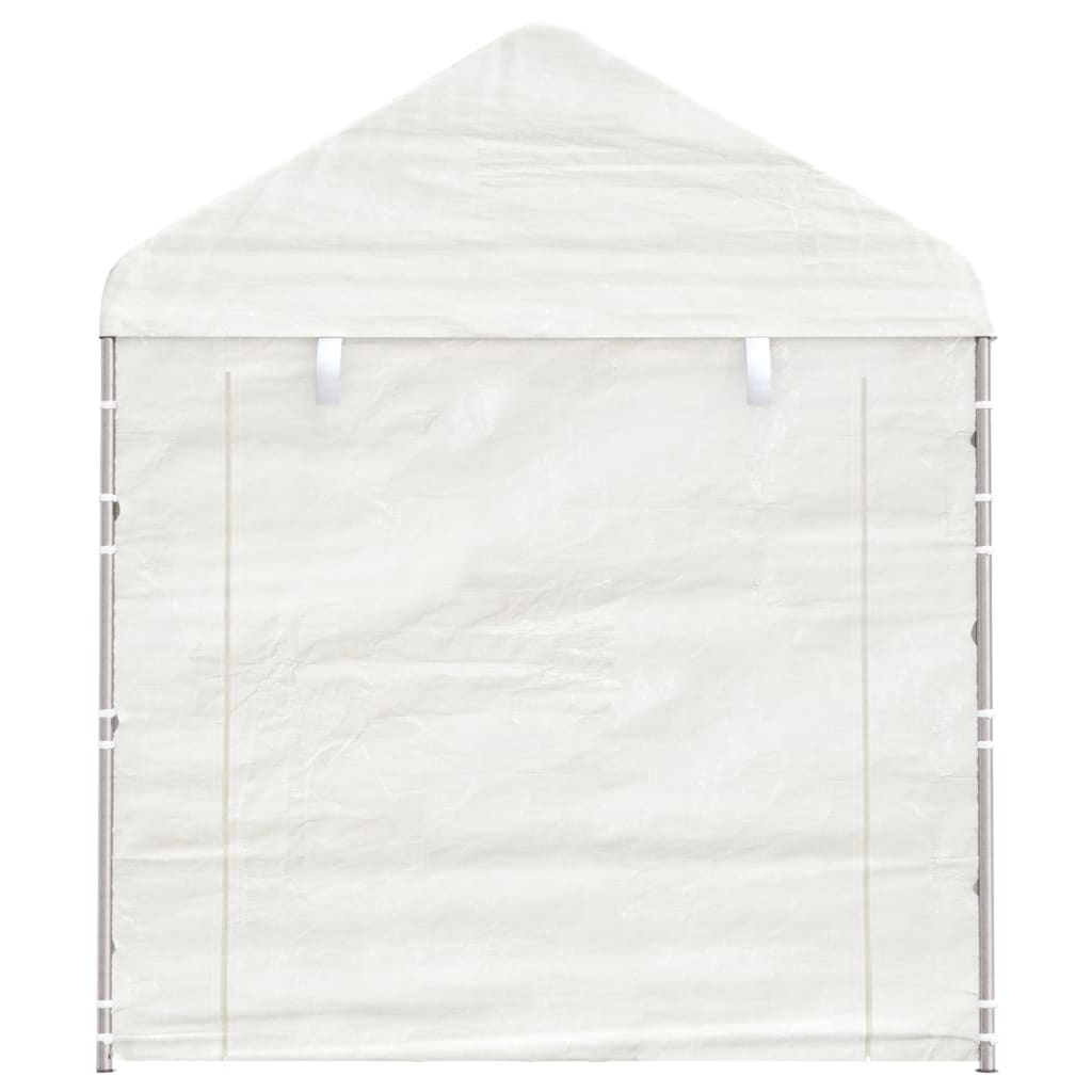 Belvedere with white roof 17.84x2,28x2,69 m polyethylene