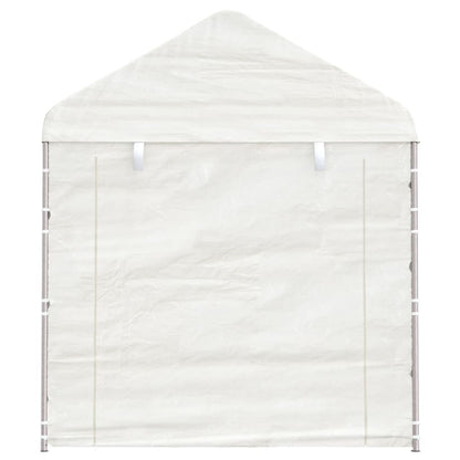Belvedere with white roof 17.84x2,28x2,69 m polyethylene