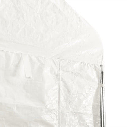 Belvedere with white roof 6.69x4,08x3,22 m polyethylene