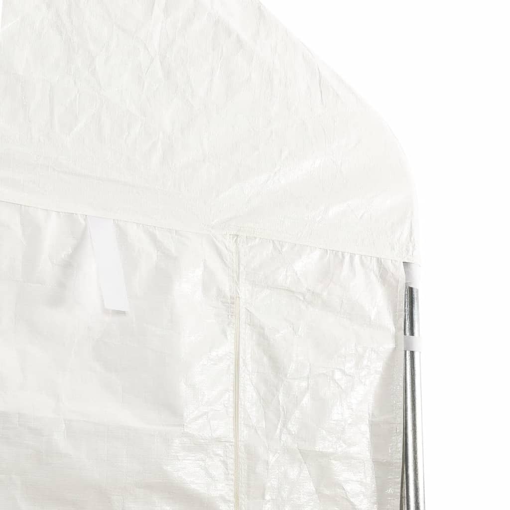 Belvedere with white roof 8.92x4,08x3,22 m polyethylene