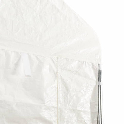 Belvedere with white roof 8.92x4,08x3,22 m polyethylene