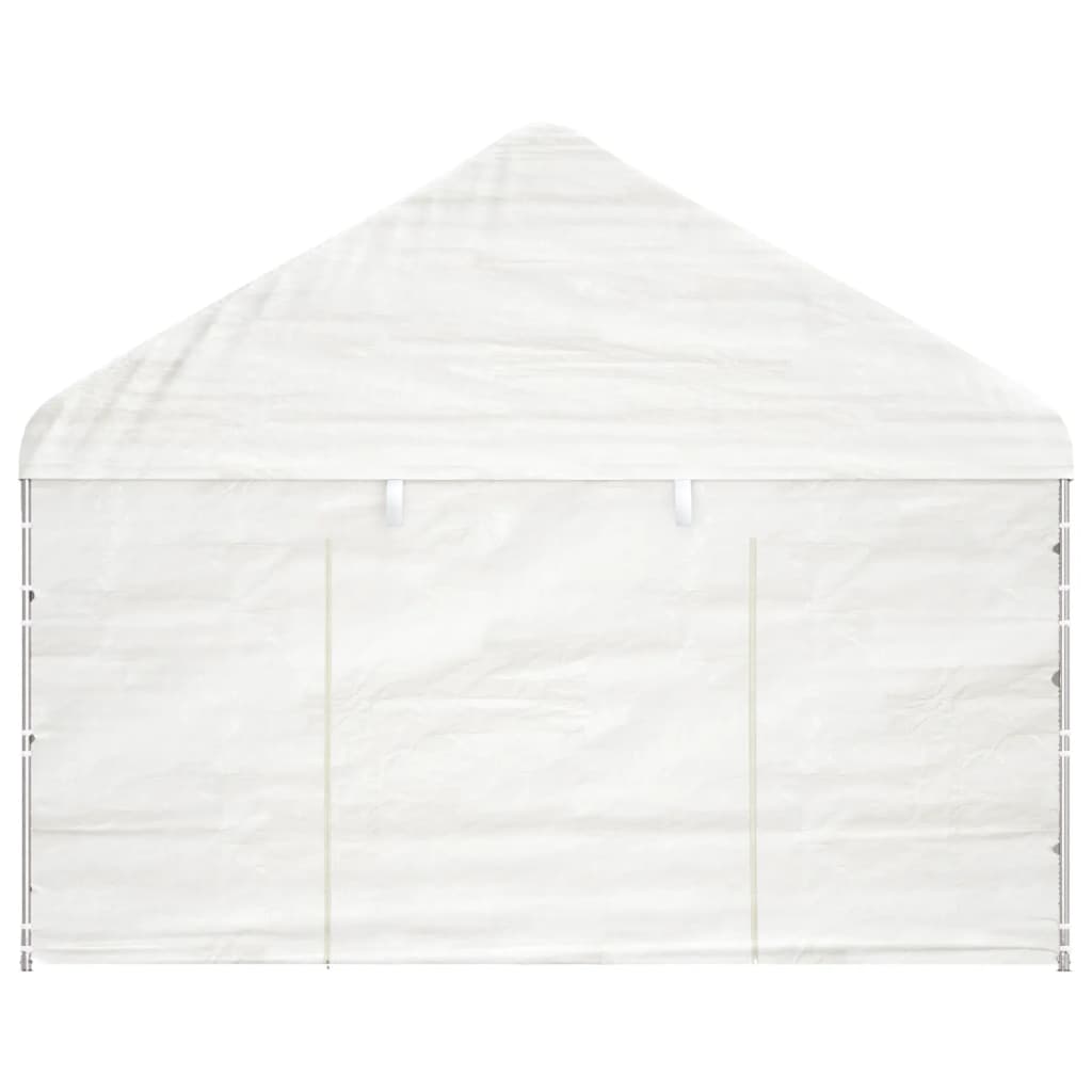 Belvedere with white roof 11.15x4,08x3,22 m polyethylene