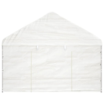 Belvedere with white roof 11.15x4,08x3,22 m polyethylene