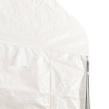 Belvedere with white roof 13.38x4,08x3,22 m polyethylene