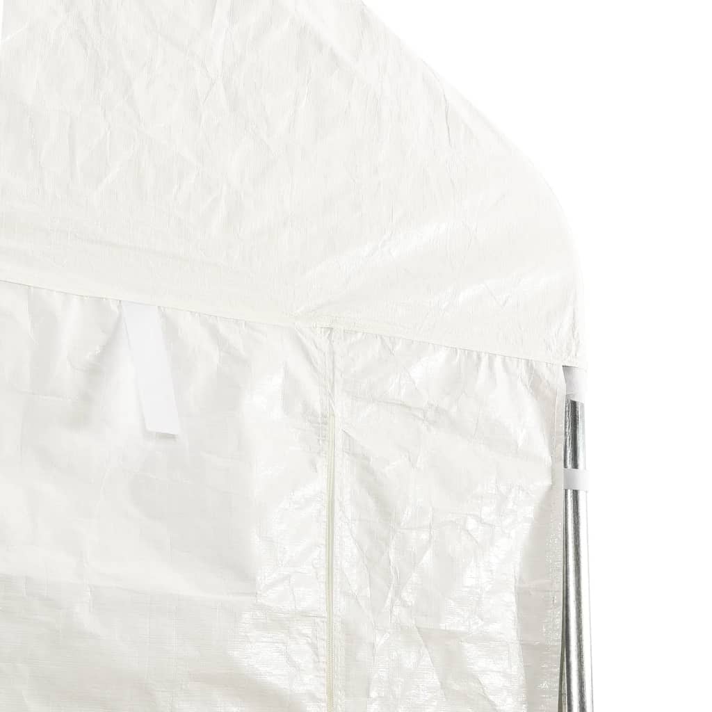 Belvedere with white roof 17.84x4,08x3,22 m polyethylene