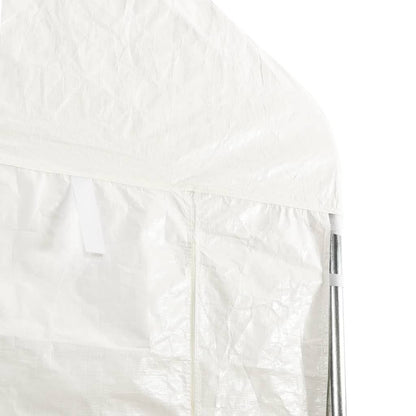 Belvedere with white roof 17.84x4,08x3,22 m polyethylene