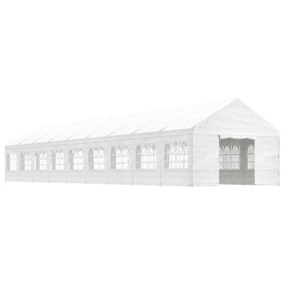Belvedere with white roof 20.07x4,08x3,22 m polyethylene