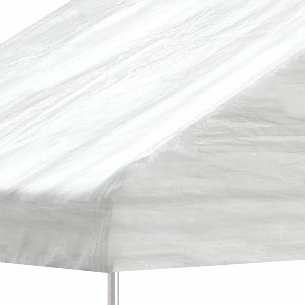 Belvedere with white roof 13.38x4,08x3,22 m polyethylene