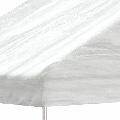 Belvedere with white roof 13.38x4,08x3,22 m polyethylene