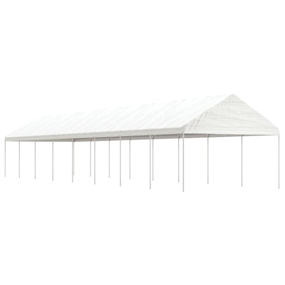 Belvedere with white roof 17.84x4,08x3,22 m polyethylene