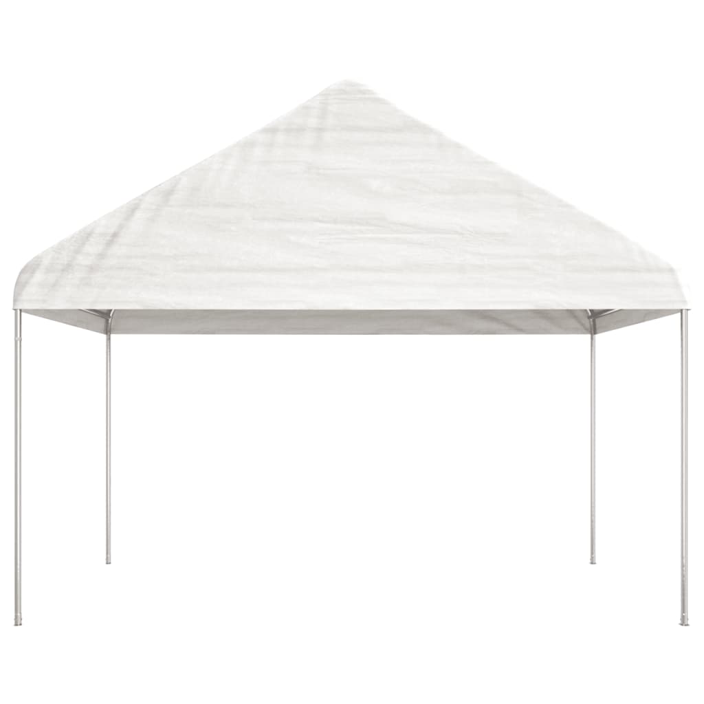 Belvedere with white roof 17.84x4,08x3,22 m polyethylene