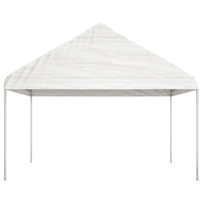 Belvedere with white roof 17.84x4,08x3,22 m polyethylene