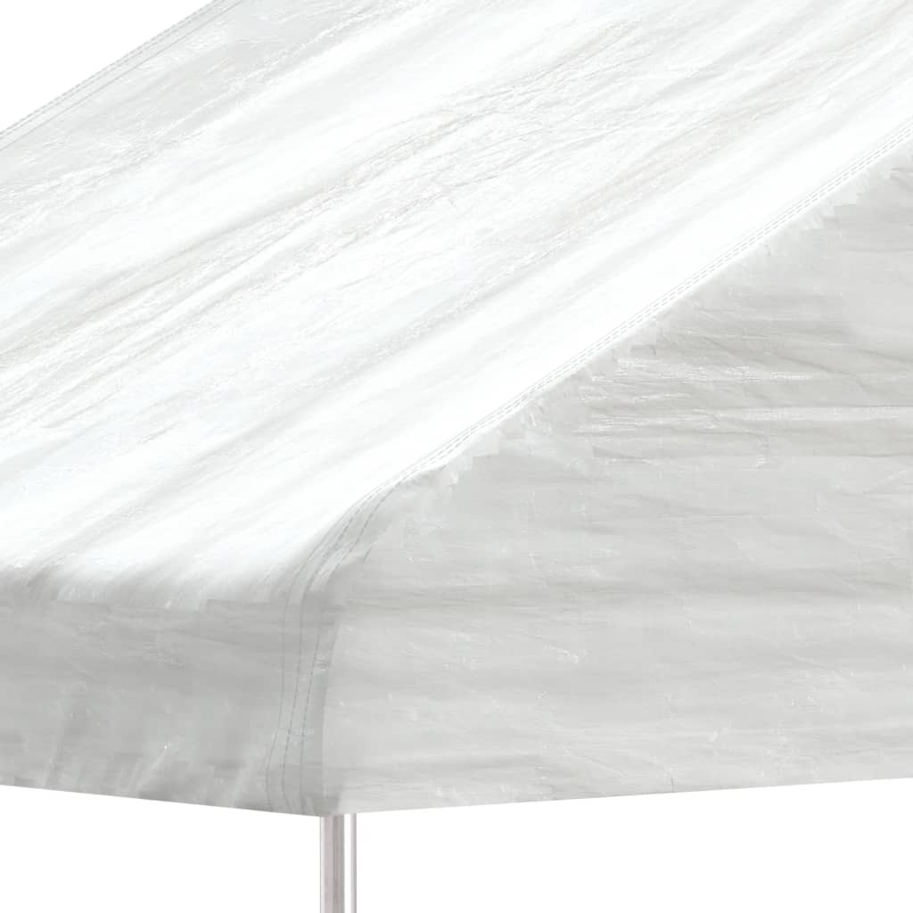 Belvedere with white roof 17.84x4,08x3,22 m polyethylene