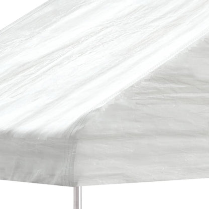 Belvedere with white roof 17.84x4,08x3,22 m polyethylene