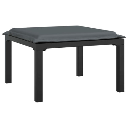 4 pcs garden furniture black and gray braided resin