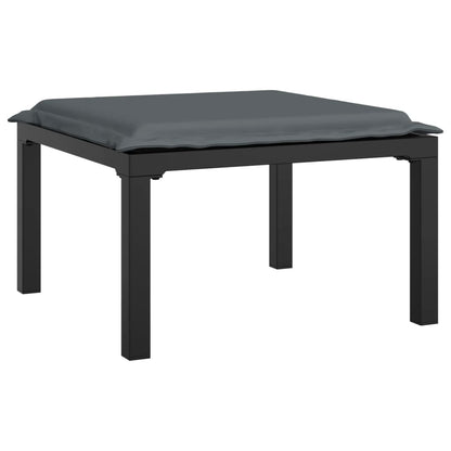 4 pcs garden furniture black and gray braided resin